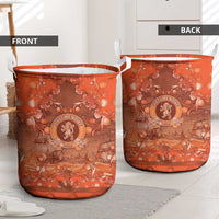 Dutch Empire Laundry Basket Tulip Ornaments Vintage Style - Wonder Print Shop