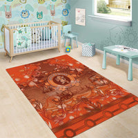 Dutch Empire Area Rug Tulip Ornaments Vintage Style - Wonder Print Shop