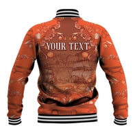 Personalized Dutch Empire Baseball Jacket Tulip Ornaments Vintage Style - Wonder Print Shop