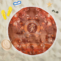 Dutch Empire Beach Blanket Tulip Ornaments Vintage Style - Wonder Print Shop