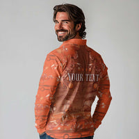 Personalized Dutch Empire Long Sleeve Polo Shirt Tulip Ornaments Vintage Style - Wonder Print Shop