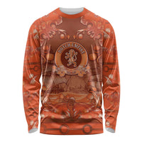 Personalized Dutch Empire Long Sleeve Shirt Tulip Ornaments Vintage Style - Wonder Print Shop