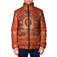 Personalized Dutch Empire Padded Jacket Tulip Ornaments Vintage Style - Wonder Print Shop