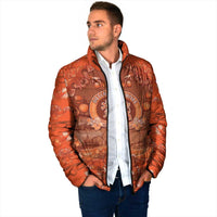 Personalized Dutch Empire Padded Jacket Tulip Ornaments Vintage Style - Wonder Print Shop
