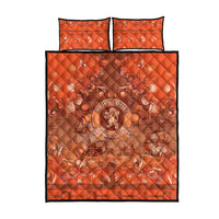 Dutch Empire Quilt Bed Set Tulip Ornaments Vintage Style - Wonder Print Shop
