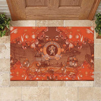 Dutch Empire Rubber Doormat Tulip Ornaments Vintage Style - Wonder Print Shop