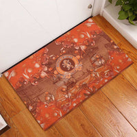 Dutch Empire Rubber Doormat Tulip Ornaments Vintage Style - Wonder Print Shop