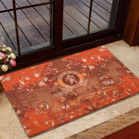Dutch Empire Rubber Doormat Tulip Ornaments Vintage Style - Wonder Print Shop