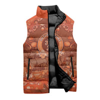 Personalized Dutch Empire Sleeveless Puffer Jacket Tulip Ornaments Vintage Style - Wonder Print Shop