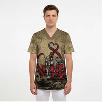 Danish Empire Scrub Top Denmark Norway Union And Kraken - Wonder Print Shop