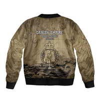 Danish Empire Sleeve Zip Bomber Jacket Denmark Norway Union And Kraken - Wonder Print Shop