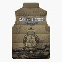Danish Empire Sleeveless Puffer Jacket Denmark Norway Union And Kraken - Wonder Print Shop