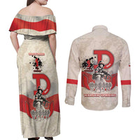 Polish Warsaw Uprising Couples Matching Off Shoulder Maxi Dress and Long Sleeve Button Shirt 63 Days Of Glory