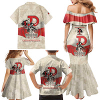 Polish Warsaw Uprising Family Matching Mermaid Dress and Hawaiian Shirt 63 Days Of Glory