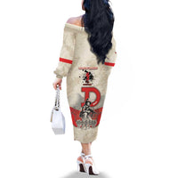 Polish Warsaw Uprising Family Matching Off The Shoulder Long Sleeve Dress and Hawaiian Shirt 63 Days Of Glory
