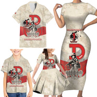 Polish Warsaw Uprising Family Matching Short Sleeve Bodycon Dress and Hawaiian Shirt 63 Days Of Glory