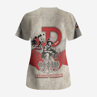 Polish Warsaw Uprising Scrub Top 63 Days Of Glory