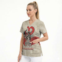 Polish Warsaw Uprising Scrub Top 63 Days Of Glory