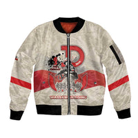Polish Warsaw Uprising Sleeve Zip Bomber Jacket 63 Days Of Glory