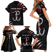 Personalized Poland Home Army Family Matching Short Sleeve Bodycon Dress and Hawaiian Shirt Armia Krajowa 1942 To 1945