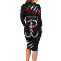 Personalized Poland Home Army Long Sleeve Bodycon Dress Armia Krajowa 1942 To 1945
