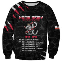 Personalized Poland Home Army Sweatshirt Armia Krajowa 1942 To 1945