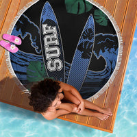 Surfing Beach Blanket Retro Waves Dot Halftone