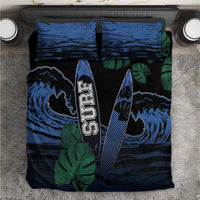 Surfing Bedding Set Retro Waves Dot Halftone