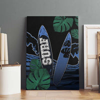 Surfing Canvas Wall Art Retro Waves Dot Halftone