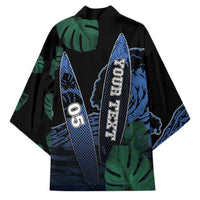 Custom Surfing Kimono Retro Waves Dot Halftone