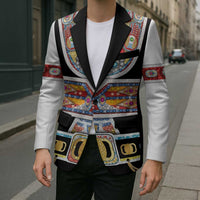 Vintage Rock Star Costume Blazer Rhinestone Inspired Glam Rock Stage Outfit