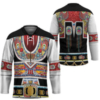 Vintage Rock Star Costume Hockey Jersey Rhinestone Inspired Glam Rock Stage Outfit