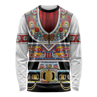 Vintage Rock Star Costume Long Sleeve Shirt Rhinestone Inspired Glam Rock Stage Outfit