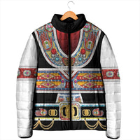 Vintage Rock Star Costume Padded Jacket Rhinestone Inspired Glam Rock Stage Outfit