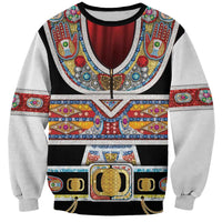 Vintage Rock Star Costume Sweatshirt Rhinestone Inspired Glam Rock Stage Outfit