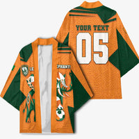 Custom Ivory Coast Football Kimono Elephant Geometric African Art Style