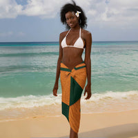 Custom Ivory Coast Football Sarong Elephant Geometric African Art Style