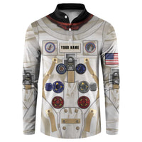 Personalized Astronaut Button Sweatshirt Space Explorer - Wonder Print Shop