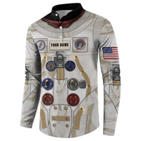 Personalized Astronaut Button Sweatshirt Space Explorer - Wonder Print Shop