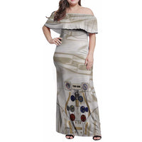 Personalized Astronaut Family Matching Off Shoulder Maxi Dress and Hawaiian Shirt Space Explorer - Wonder Print Shop