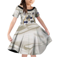 Personalized Astronaut Family Matching Off Shoulder Short Dress and Hawaiian Shirt Space Explorer - Wonder Print Shop