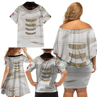 Personalized Astronaut Family Matching Off Shoulder Short Dress and Hawaiian Shirt Space Explorer - Wonder Print Shop