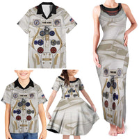 Personalized Astronaut Family Matching Tank Maxi Dress and Hawaiian Shirt Space Explorer - Wonder Print Shop