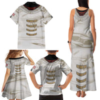 Personalized Astronaut Family Matching Tank Maxi Dress and Hawaiian Shirt Space Explorer - Wonder Print Shop