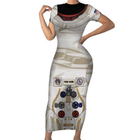 Personalized Astronaut Short Sleeve Bodycon Dress Space Explorer - Wonder Print Shop