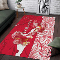 Poland Area Rug Two White Eagles Fighting - Wonder Print Shop