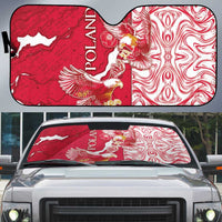 Poland Auto Sun Shade Two White Eagles Fighting - Wonder Print Shop