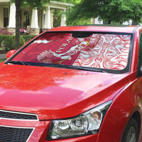 Poland Auto Sun Shade Two White Eagles Fighting - Wonder Print Shop