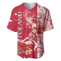 Personalized Poland Baseball Jersey Two White Eagles Fighting - Wonder Print Shop