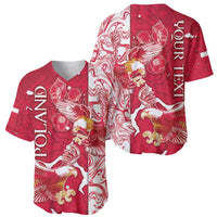 Personalized Poland Baseball Jersey Two White Eagles Fighting - Wonder Print Shop